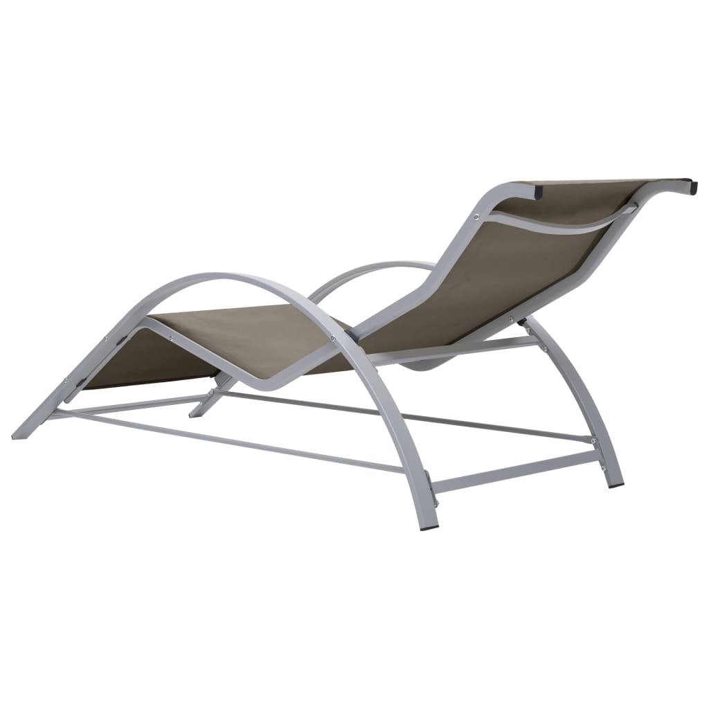 Sun Lounger | Taupe | Textilene, Aluminium, Steel | Standard