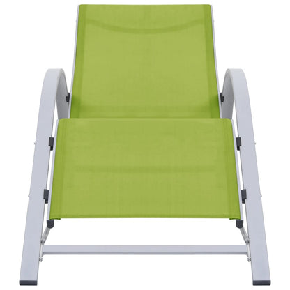 Sunlounger Textilene and Aluminium Green