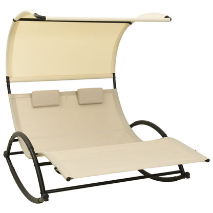 Sun Lounger | Cream | Textilene, Steel | Double | Sun Lounger | Crescent