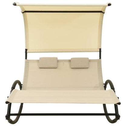Sun Lounger | Cream | Textilene, Steel | Double | Sun Lounger | Crescent