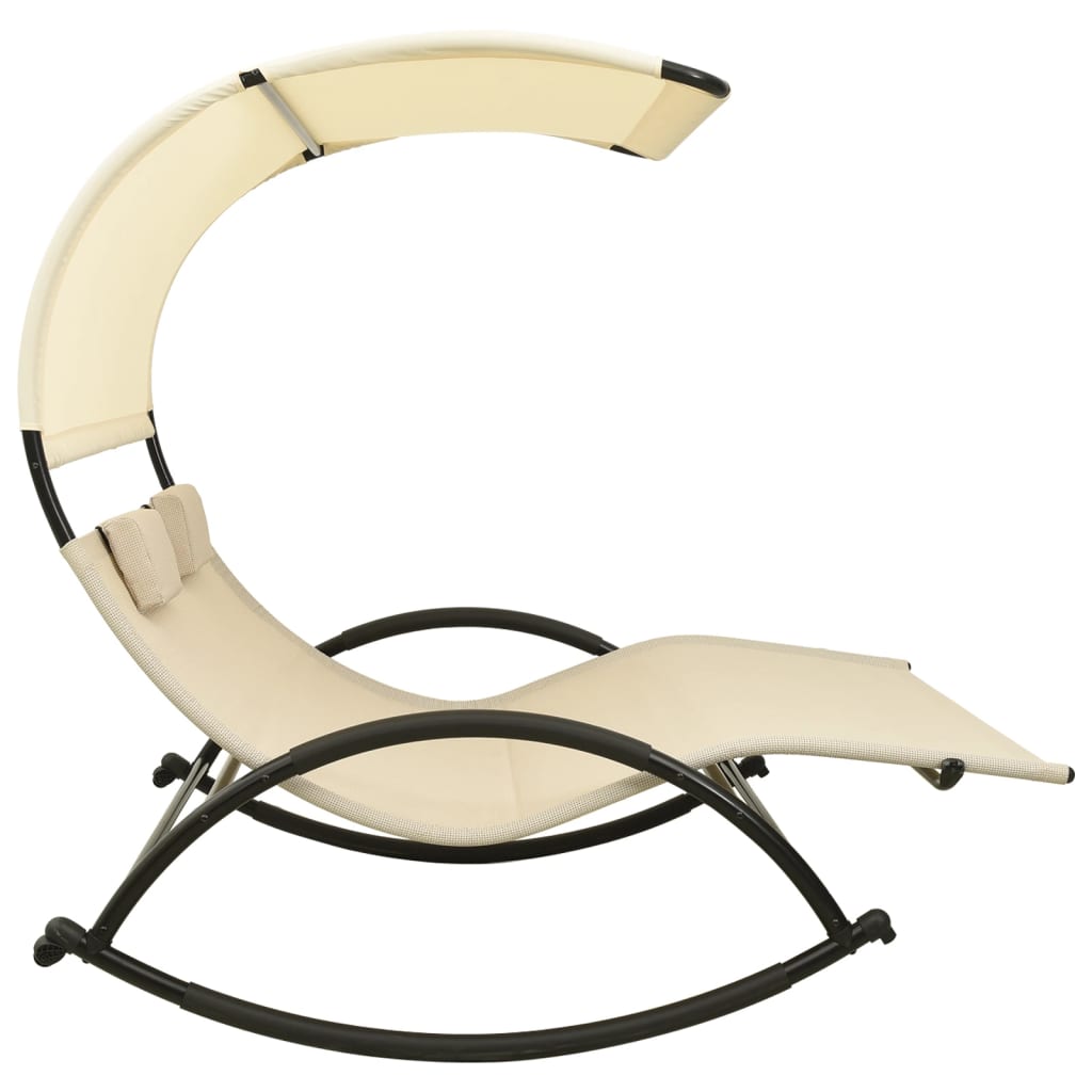 Sun Lounger | Cream | Textilene, Steel | Double | Sun Lounger | Crescent