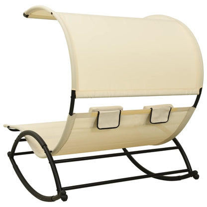 Sun Lounger | Cream | Textilene, Steel | Double | Sun Lounger | Crescent