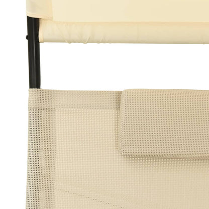 Sun Lounger | Cream | Textilene, Steel | Double | Sun Lounger | Crescent