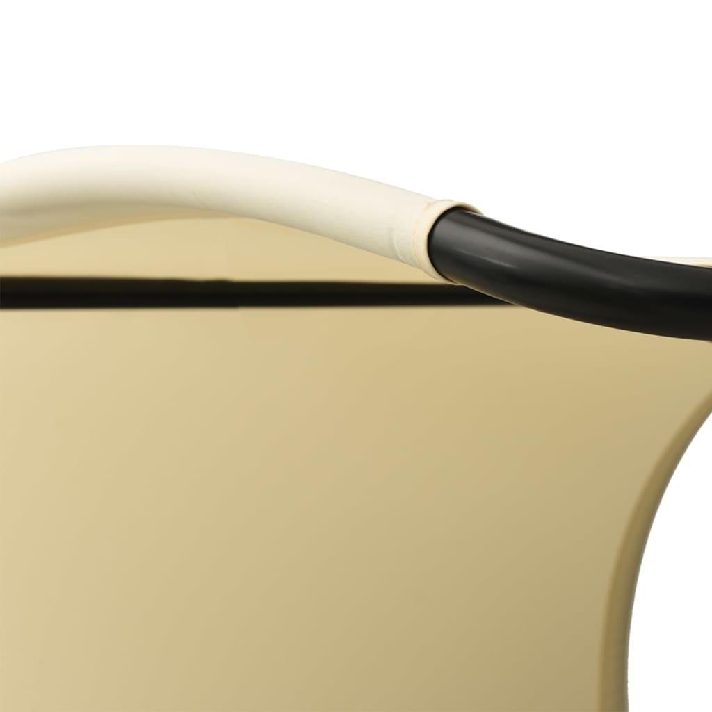 Sun Lounger | Taupe and Cream | Textilene, Steel | Large