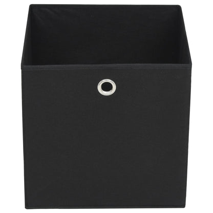 Storage Boxes 4 pcs Non-woven Fabric 28x28x28 cm Black