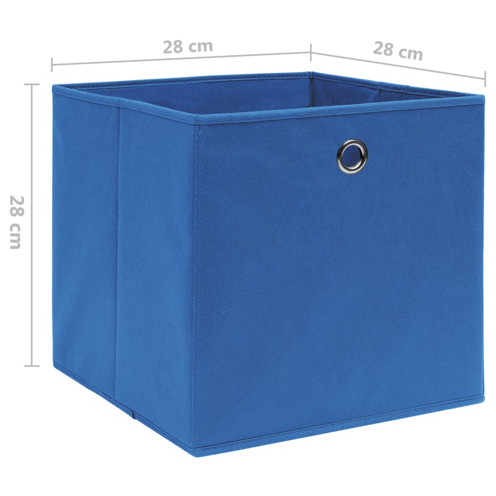 Storage Box | Set of 4 | Blue | Non-woven fabric | Small | Foldable