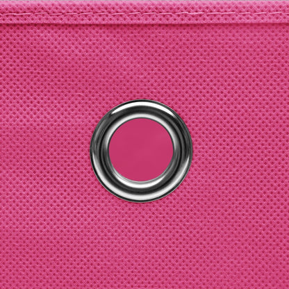 Storage Boxes with Covers 4 pcs 28x28x28 cm Pink