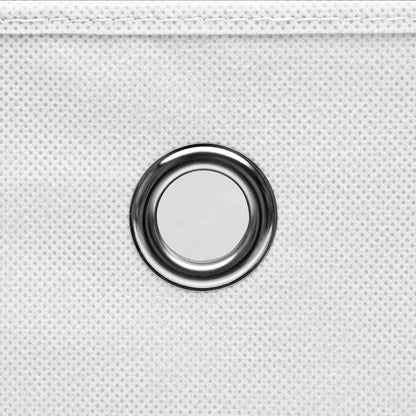 Storage Boxes 4 pcs Non-woven Fabric 28x28x28 cm White