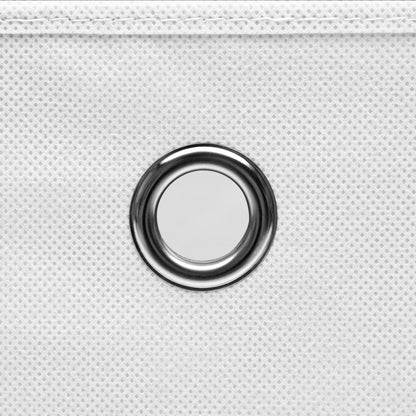 Storage Boxes with Covers 10 pcs 28x28x28 cm White