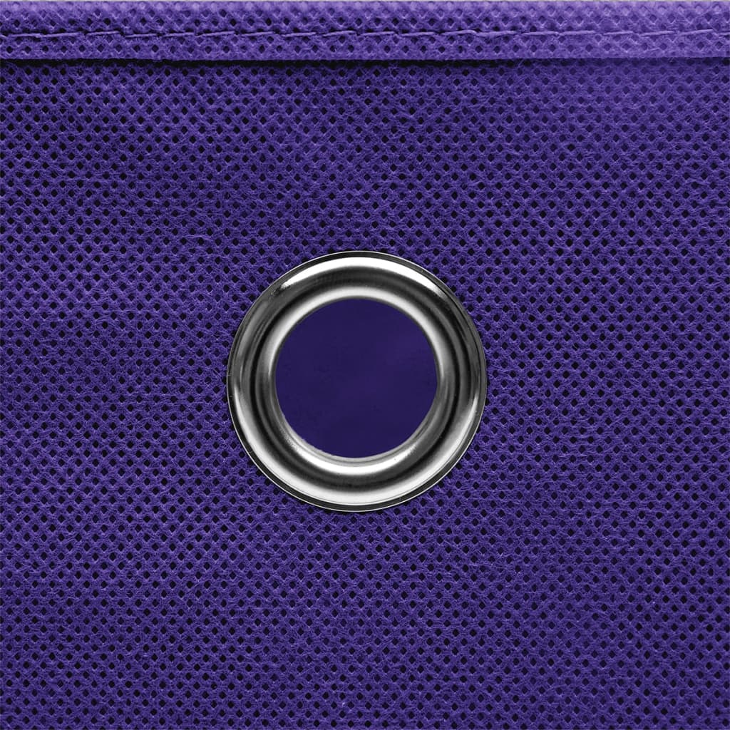Storage Boxes with Covers 10 pcs 28x28x28 cm Purple