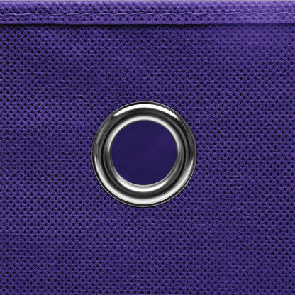 Storage Boxes with Covers 10 pcs 28x28x28 cm Purple