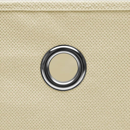 Storage Box | Set of 4 | Cream | Non-woven fabric | 28x28x28 cm