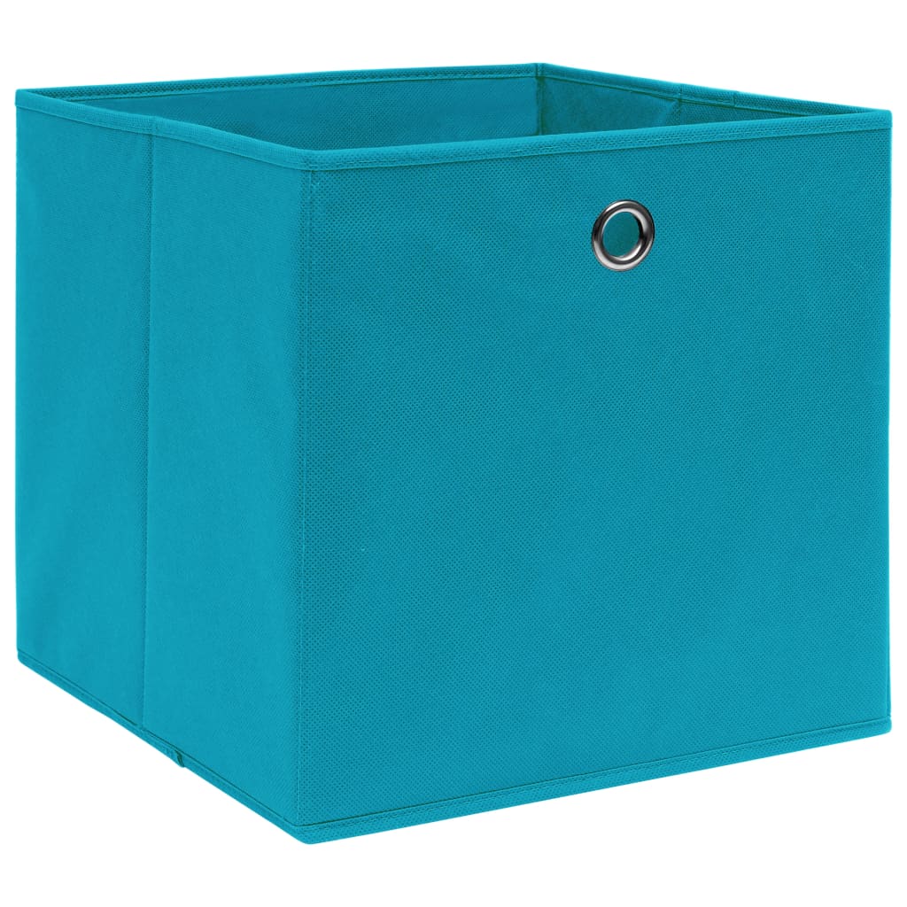 Storage Boxes 4 pcs Non-woven Fabric 28x28x28 cm Baby Blue