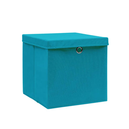 Storage Boxes with Covers 4 pcs 28x28x28 cm Baby Blue