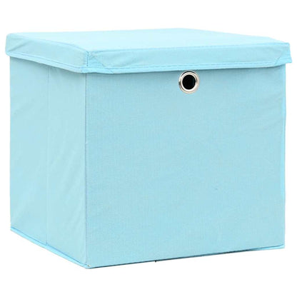 Storage Box | Set of 10 | Baby blue | Non-woven fabric | Small | Foldable