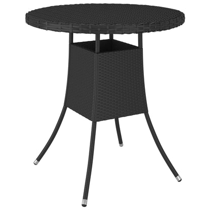 310465 vidaXL Garden Table Black 70x70x73 cm Poly Rattan