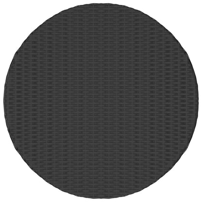Garden Table Black 70x70x73 cm Poly Rattan