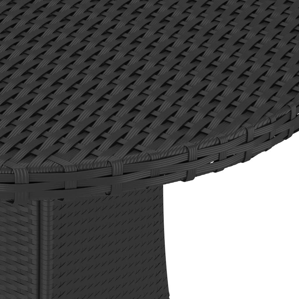 310465 vidaXL Garden Table Black 70x70x73 cm Poly Rattan