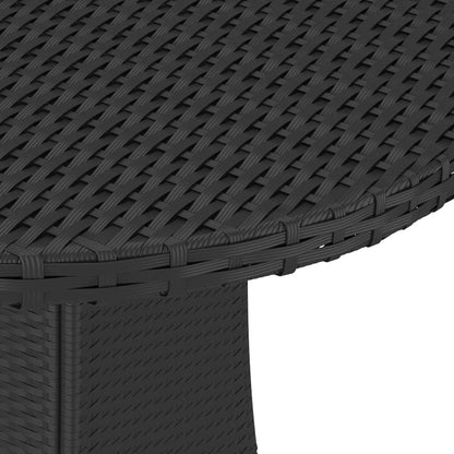 310465 vidaXL Garden Table Black 70x70x73 cm Poly Rattan
