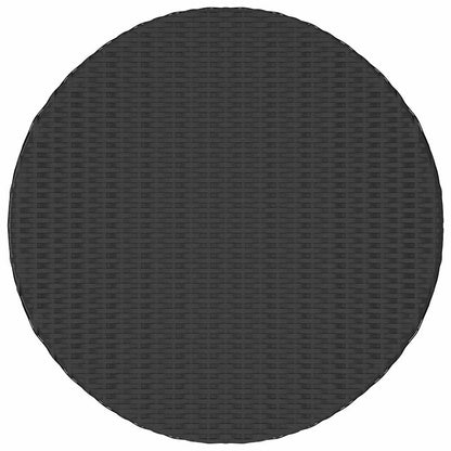 Tea Table Black 68x68x30 cm Poly Rattan