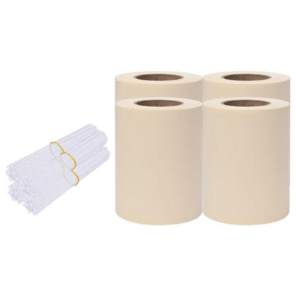 Garden Privacy Screens 4 pcs PVC 35x0.19 m Cream