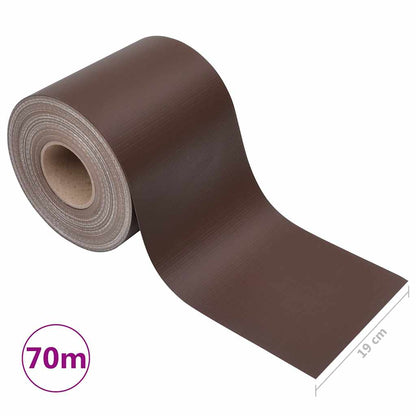 Garden Privacy Screen PVC 70x0.19 m Brown