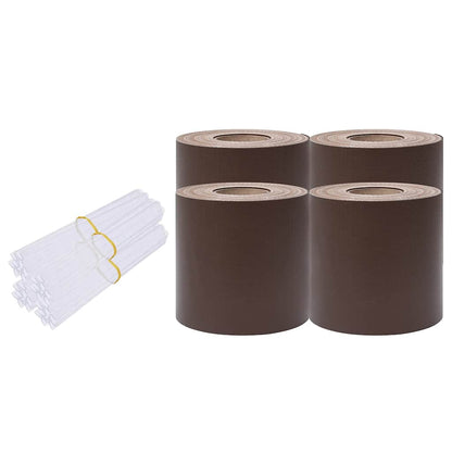 Garden Privacy Screens 4 pcs PVC 35x0.19 m Brown