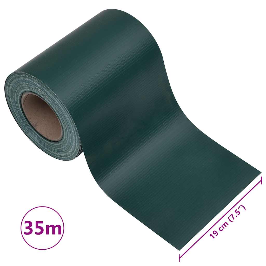 Garden Privacy Screens 4 pcs PVC 35x0.19 m Matte Green
