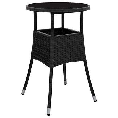 Garden Table | Black | Poly rattan | Standard | Lightweight