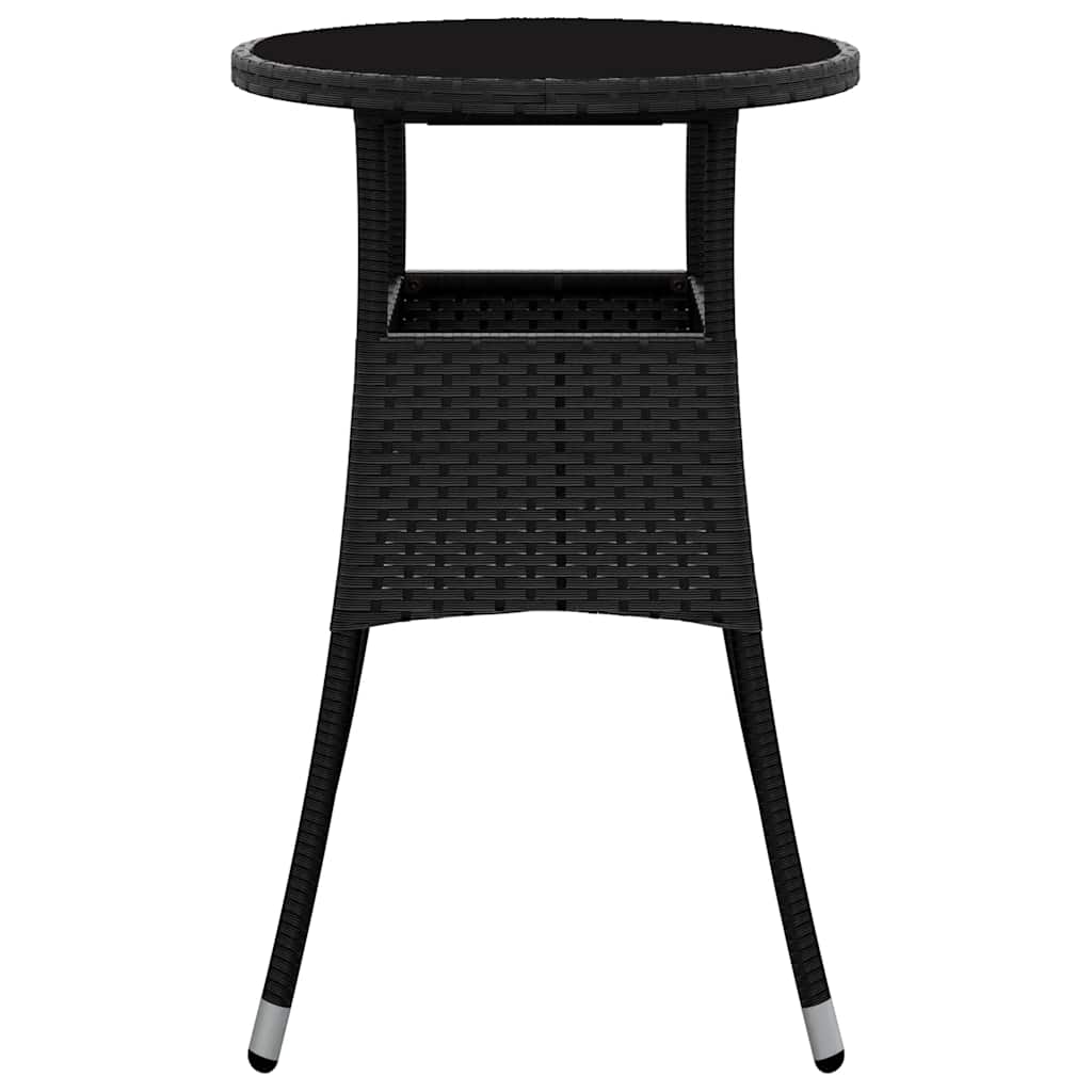 Garden Table | Black | Poly rattan | Standard | Lightweight