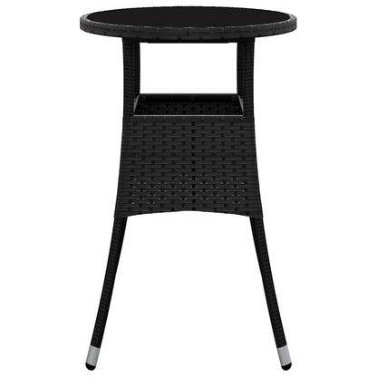 Garden Table | Black | Poly rattan | Standard | Lightweight