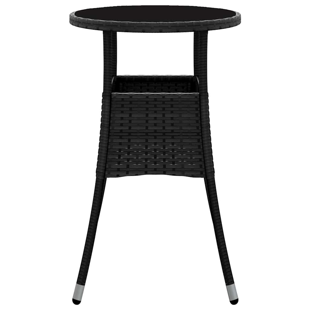 Garden Table | Black | Poly rattan | Standard | Lightweight