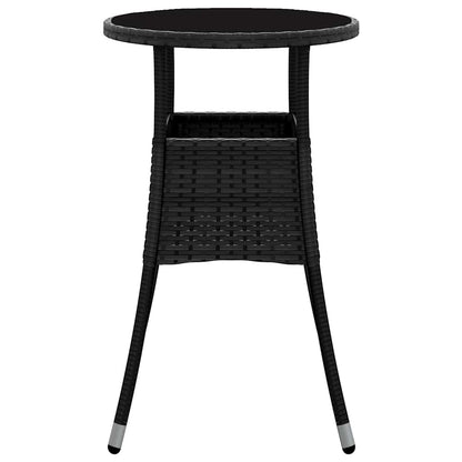 Garden Table | Black | Poly rattan | Standard | Lightweight