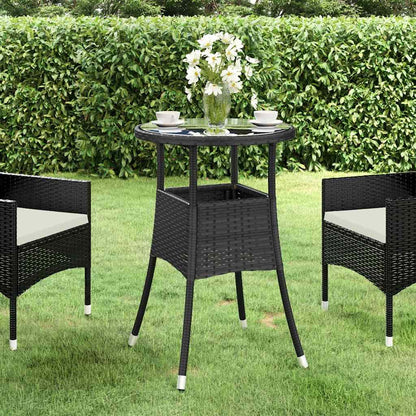Garden Table | Black | Poly rattan | Standard | Lightweight