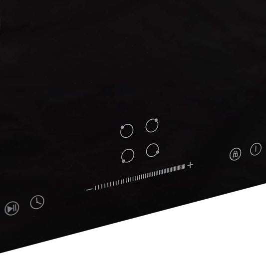 Induction Hob with 4 Burners Touch Control Glass 77 cm 7000 W