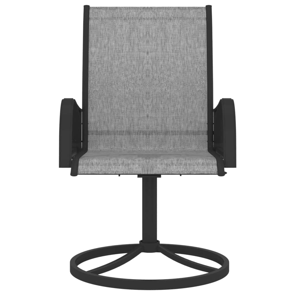 Garden Chair | Set of 2 | Grey | Textilene, Powder-Coated Steel | Medium