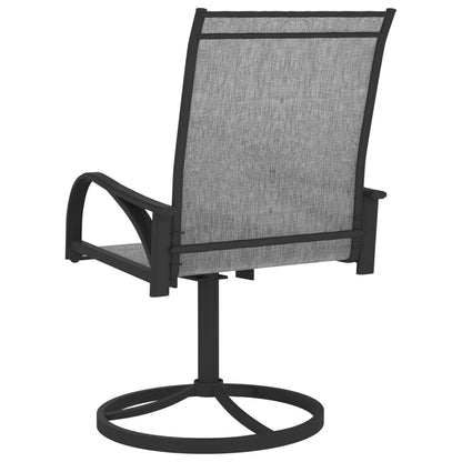 Garden Chair | Set of 2 | Grey | Textilene, Powder-Coated Steel | Medium