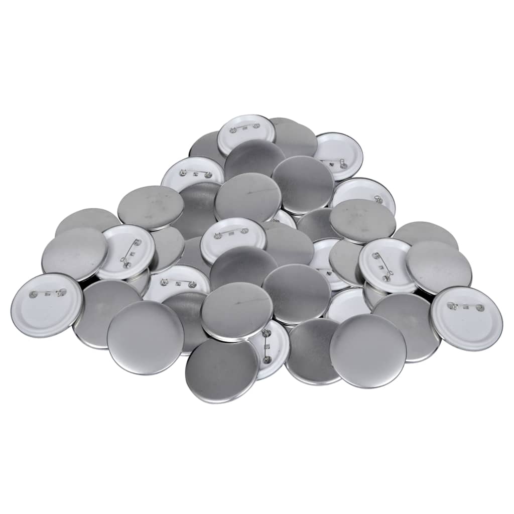 3056506 vidaXL Badge Maker with 500 pcs Pinback Button Parts 37mm Rotate Punch (30153+30159)