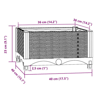 Raised Bed 40x40x23 cm Polypropylene