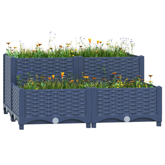 310409 vidaXL Raised Bed 80x80x38 cm Polypropylene