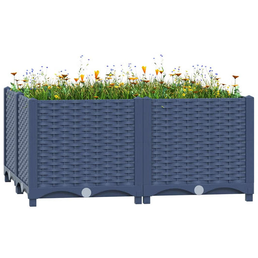 310411 vidaXL Raised Bed 80x80x38 cm Polypropylene