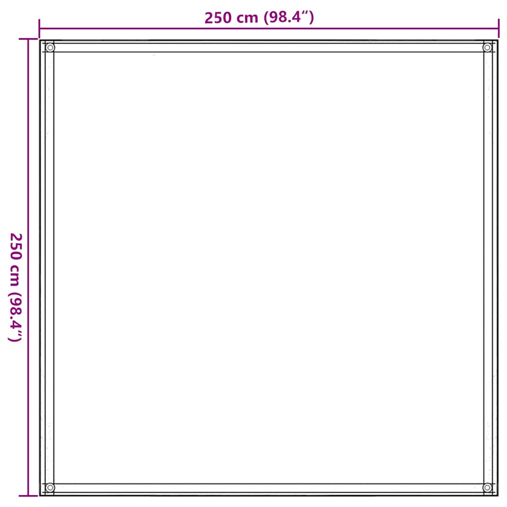 Tent Carpet 250x250 cm Dark Green