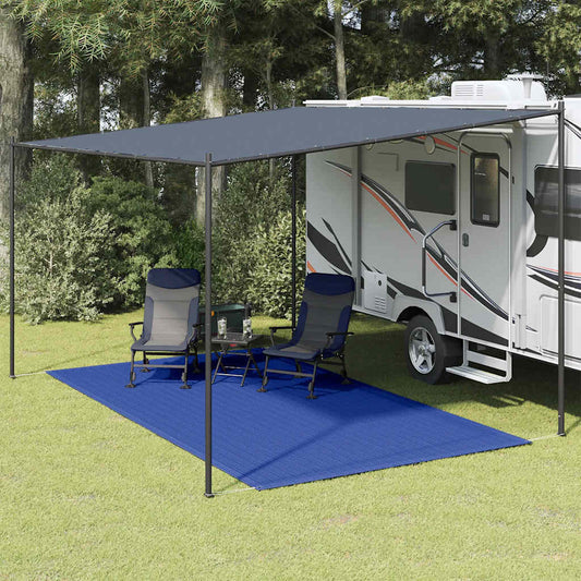 Tent Carpet 200x400 cm Blue HDPE