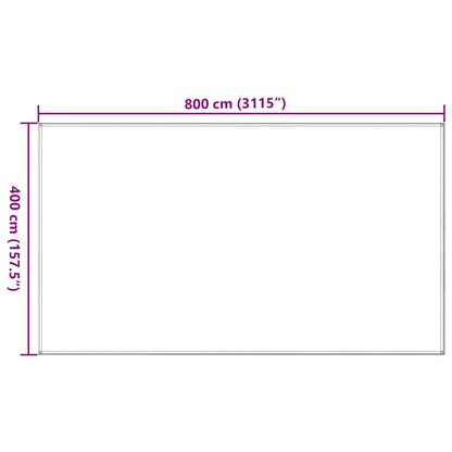 Tent Carpet 400x800 cm Black HDPE