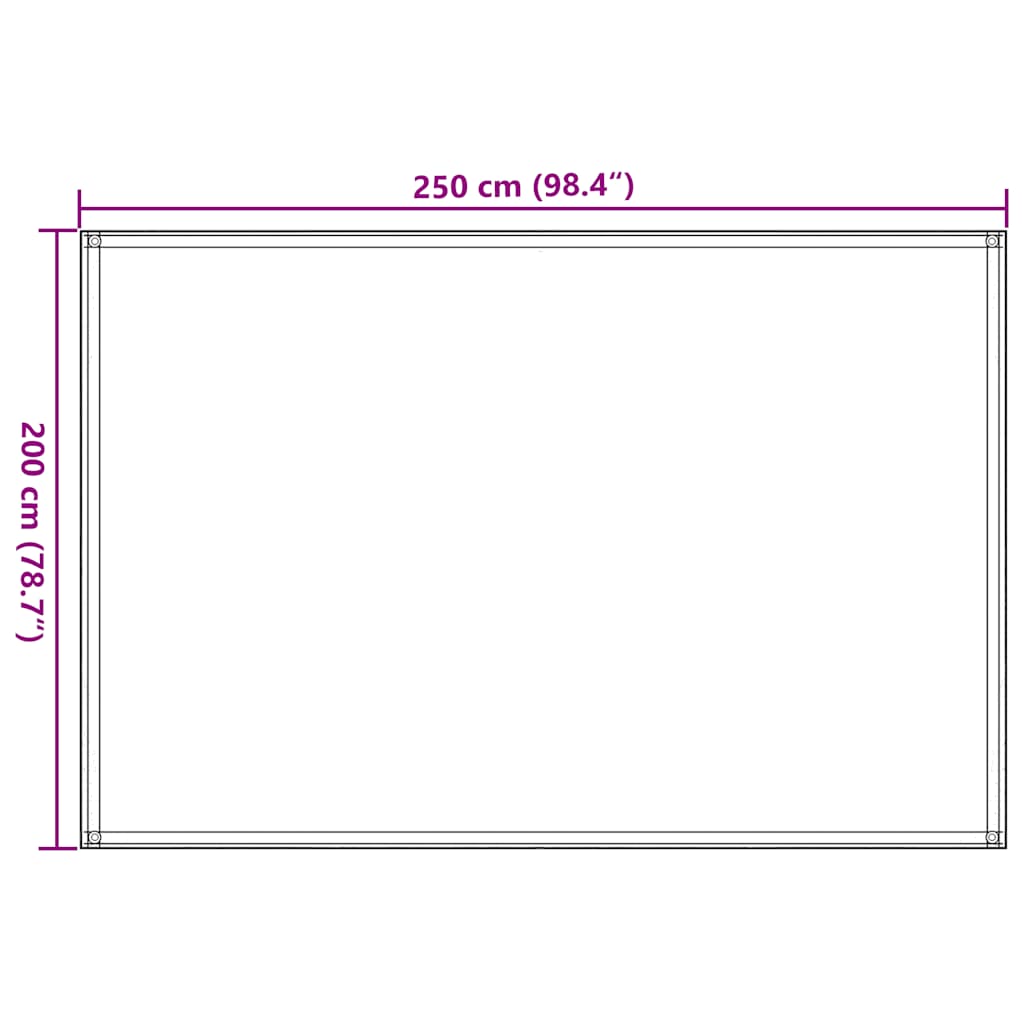 Tent Carpet 200x400 cm Brown
