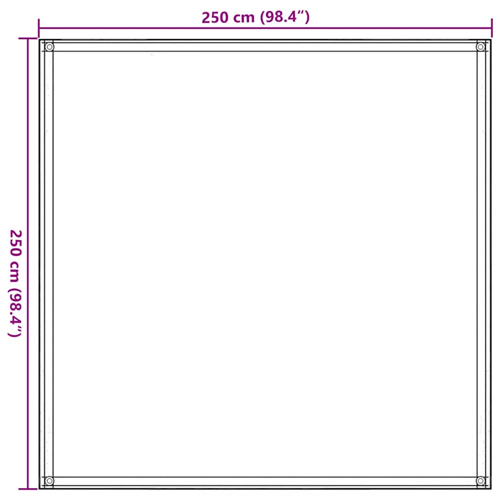 Tent Carpet 250x250 cm Brown