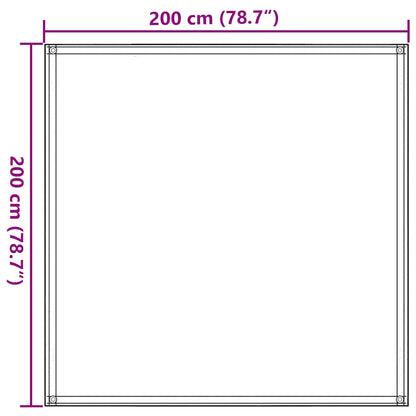Tent Carpet 200x200 cm Anthracite and White