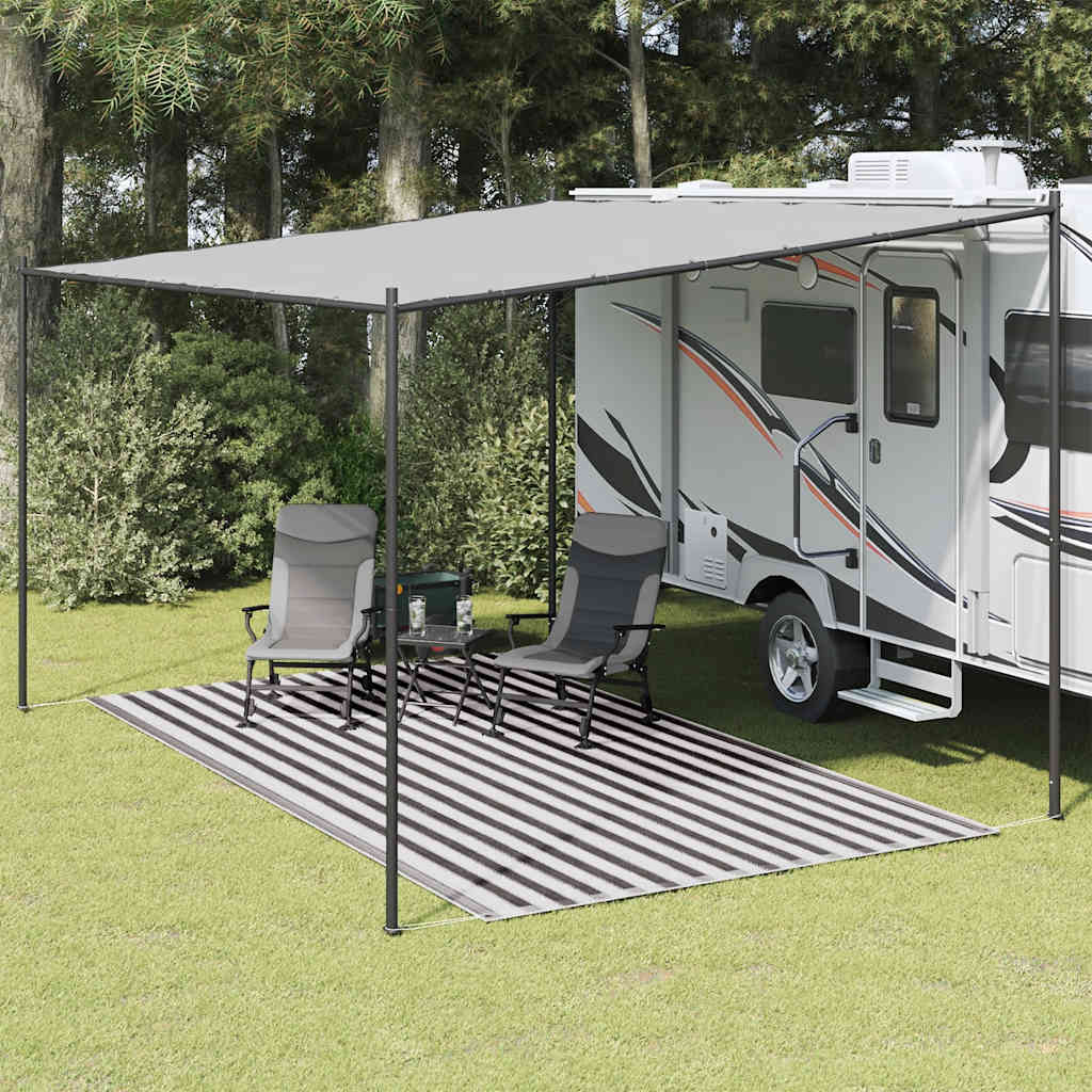 Tent Carpet 200x400 cm Anthracite and White