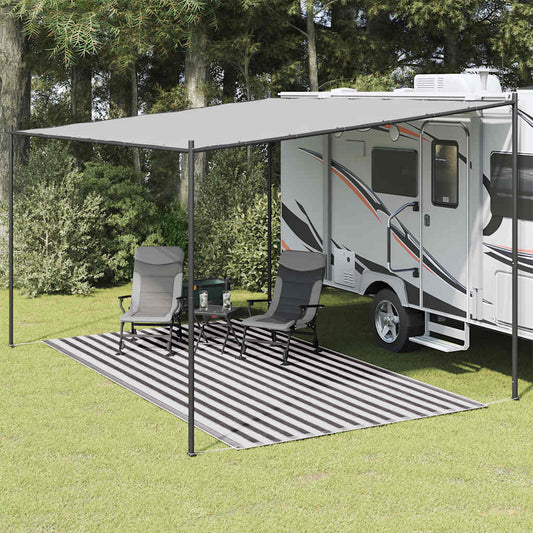 Tent Carpet 250x450 cm Anthracite and White