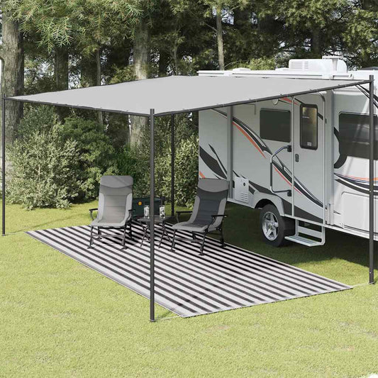 Tent Carpet 250x500 cm Anthracite and White
